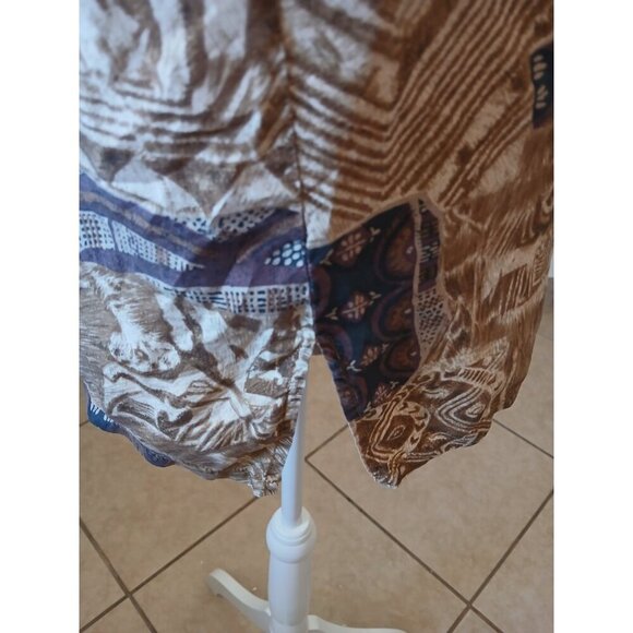 Options Melarose Womens Blouse Shirt Button Up Collared 100% Silk Short Sleeve - Picture 5 of 15